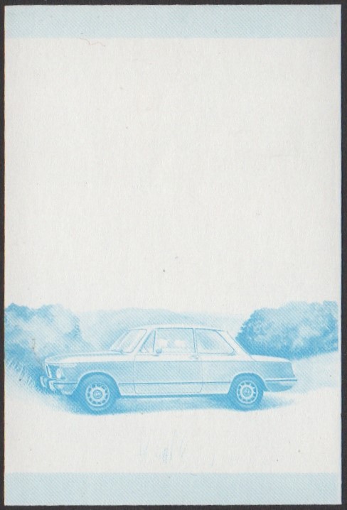 Nukulaelae 2nd Series 35c 1975 BMW 2002 TII Automobile Stamp Blue Stage Color Proof