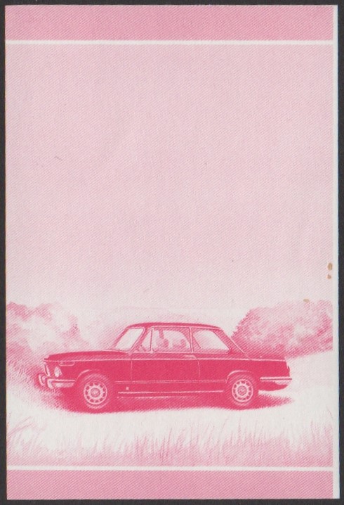 Nukulaelae 2nd Series 35c 1975 BMW 2002 TII Automobile Stamp Red Stage Color Proof