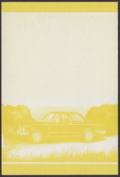 Nukulaelae 2nd Series 35c 1975 BMW 2002 TII Automobile Stamp Yellow Stage Color Proof