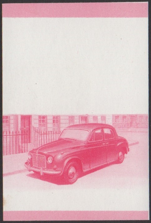 Nukulaelae 2nd Series 75c 1955 Rover 90 Automobile Stamp Red Stage Color Proof