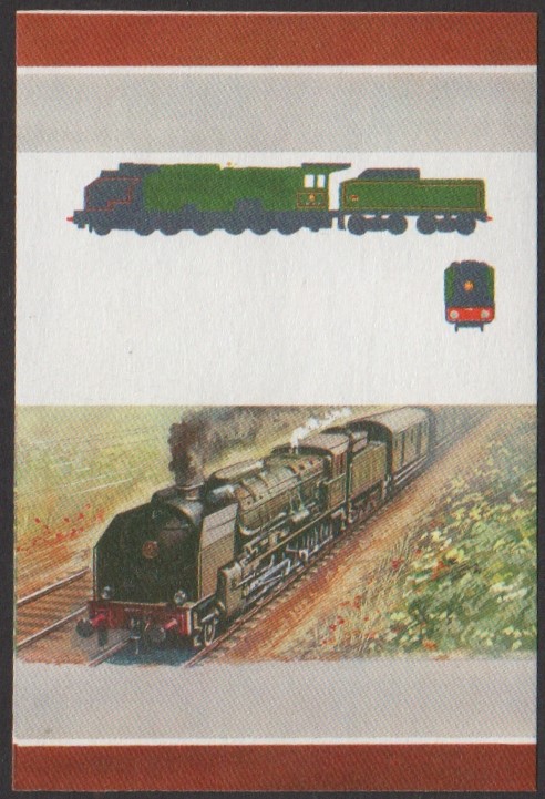 Nukulaelae 2nd Series 20c 1940 S.N.C.F. 160-A-1 2-12-0 Locomotive Stamp All Colors Stage Color Proof