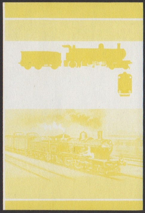Nukulaelae 2nd Series 40c 1900 Nord De Glehn Atlantic 4-4-2 Locomotive Stamp Yellow Stage Color Proof