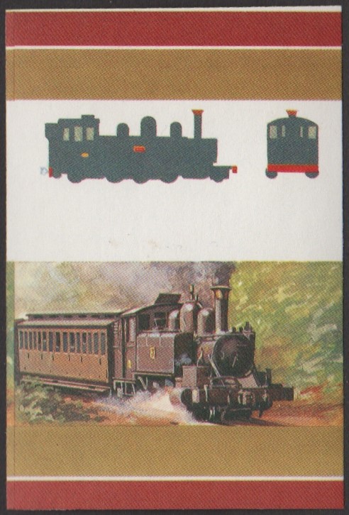 Nukulaelae 3rd Series $1.00 1897 V.R. Class Na 2-6-2 Locomotive Stamp All Colors Stage Color Proof