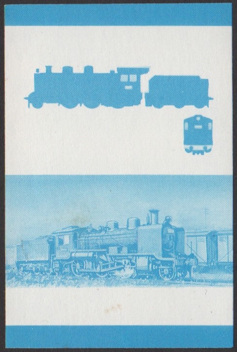 Nukulaelae 3rd Series 50c 1914 J.N.R. Class 8620 2-6-0 Locomotive Stamp Blue Stage Color Proof