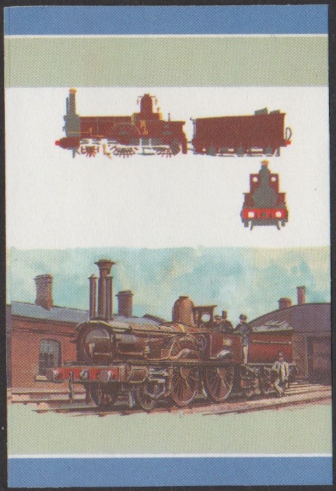 Nukulaelae 4th Series $1.00 1859 Undine Class 2-4-0 Locomotive Stamp All Colors Stage Color Proof