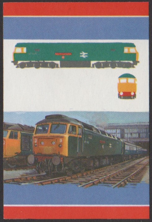 Nukulaelae 4th Series 10c 1962 Class 47 Co-Co Locomotive Stamp All Colors Stage Color Proof