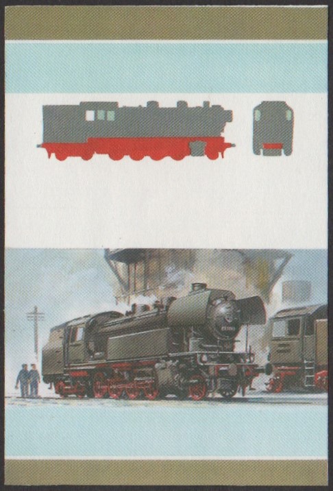Nukulaelae 4th Series 15c 1955 DRB 2-8-4T 83-10 Locomotive Stamp All Colors Stage Color Proof
