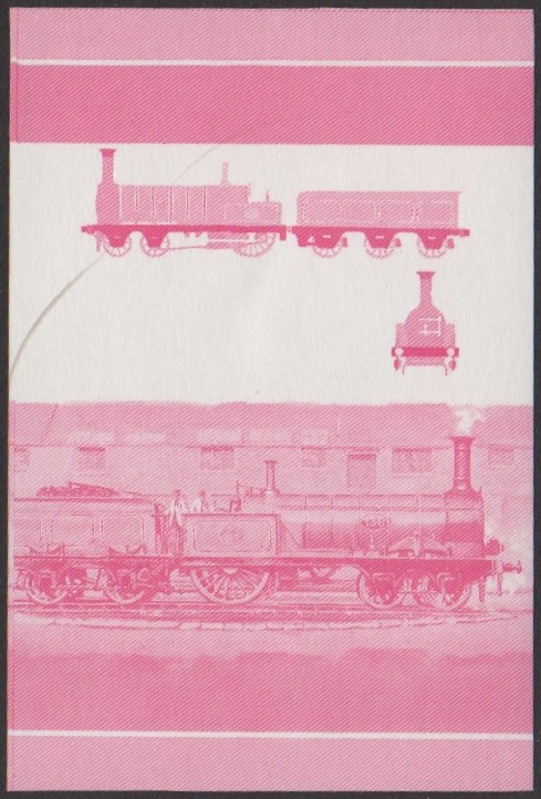 Nukulaelae 4th Series 40c 1851 Folkstone Folkstone Class 4-2-0 Locomotive Stamp Red Stage Color Proof