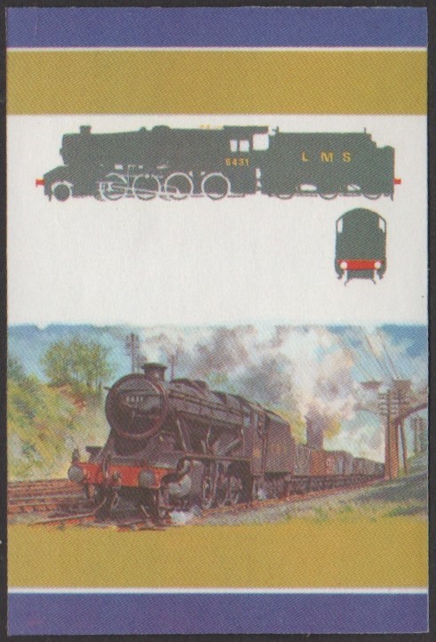 Nukulaelae 4th Series 50c 1936 Class 8F 2-8-0 Locomotive Stamp All Colors Stage Color Proof