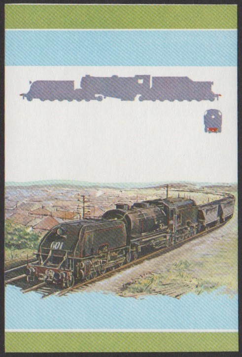 Tuvalu 1st Series 15c 1952 Class AD 60 4-8-4+4-8-4 New South Wales Government Railways Locomotive Stamp All Colors Stage Color Proof