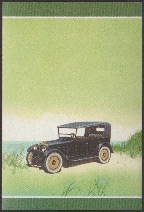 Tuvalu 2nd Series 1c 1923 Rickenbacker Automobile Stamp All Colors Stage Color Proof