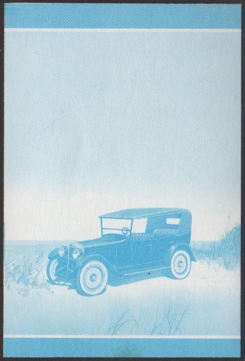 Tuvalu 2nd Series 1c 1923 Rickenbacker Automobile Stamp Blue Stage Color Proof