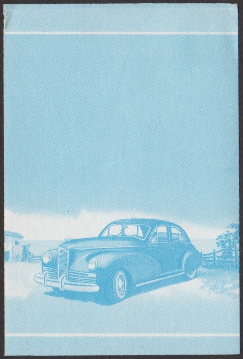 Tuvalu 2nd Series 50c 1941 Packard Clipper Automobile Stamp Blue Stage Color Proof