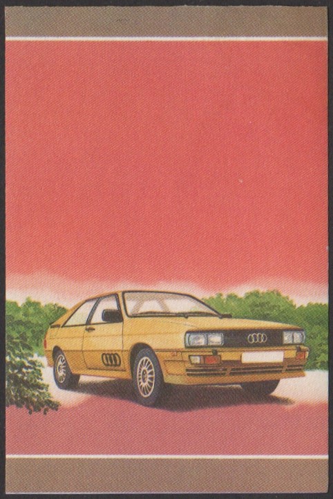 Tuvalu 2nd Series 70c 1982 Audi Quattro Automobile Stamp All Colors Stage Color Proof