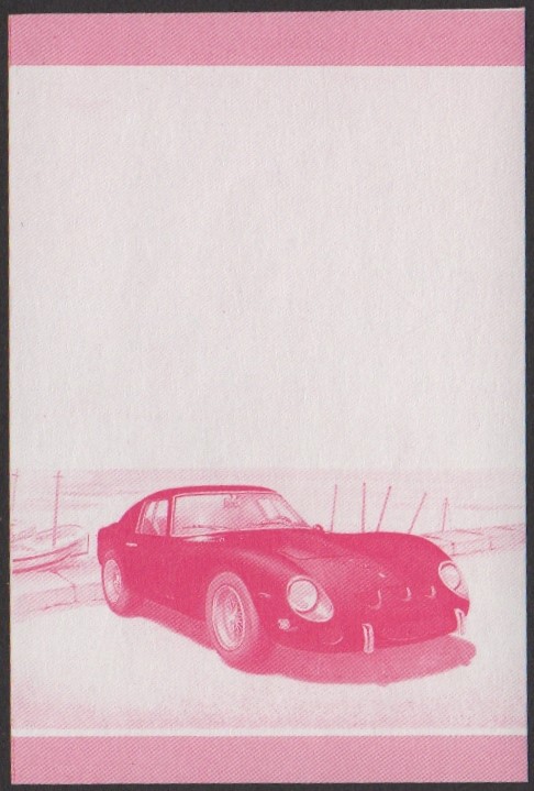 Tuvalu 3rd Series 55c 1962 Ferrari 250 GTO Automobile Stamp Red Stage Color Proof