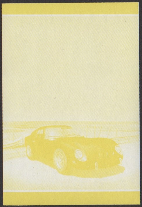 Tuvalu 3rd Series 55c 1962 Ferrari 250 GTO Automobile Stamp Yellow Stage Color Proof