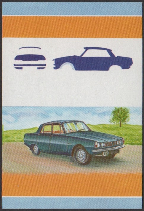 Tuvalu 4th Series 40c 1964 Rover 2000 Automobile Stamp All Colors Stage Color Proof