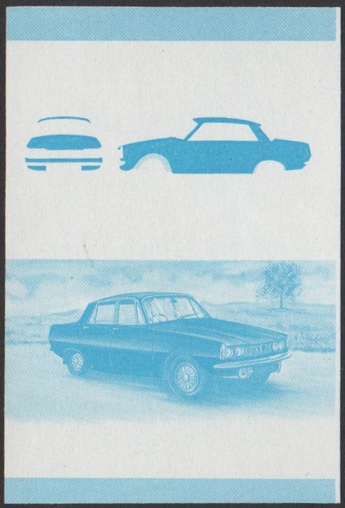 Tuvalu 4th Series 40c 1964 Rover 2000 Automobile Stamp Blue Stage Color Proof