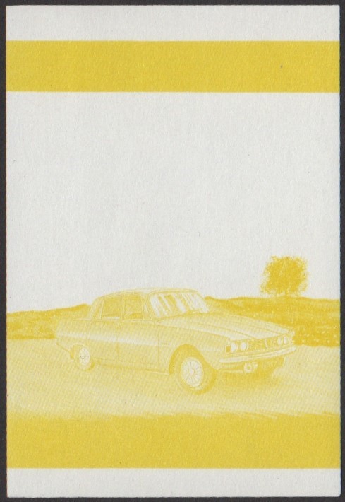 Tuvalu 4th Series 40c 1964 Rover 2000 Automobile Stamp Yellow Stage Color Proof