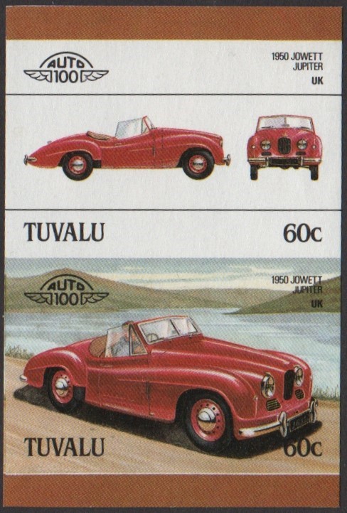 Tuvalu 4th Series 60c 1950 Jowett Jupiter Automobile Stamp Final Stage Color Proof