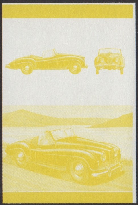 Tuvalu 4th Series 60c 1950 Jowett Jupiter Automobile Stamp Yellow Stage Color Proof