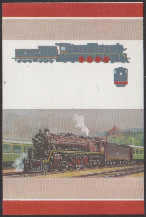 Tuvalu 4th Series 10c 1935 Class KF 4-8-4 Locomotive Stamp All Colors Stage Color Proof
