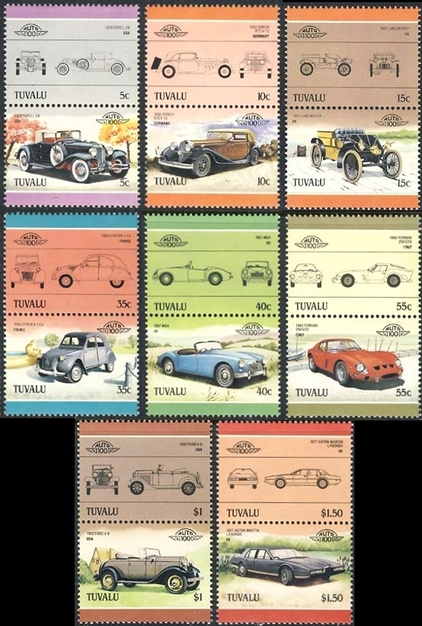 1985 Saint Vincent Leaders of the World, Automobiles (3rd series) Stamps