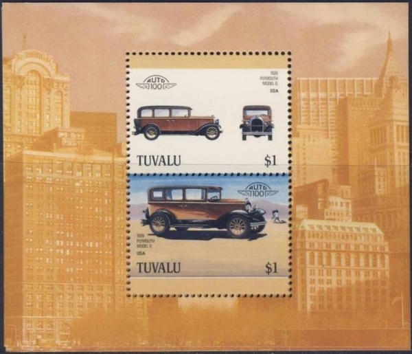 1985 Saint Vincent Leaders of the World, Automobiles (4th series) Souvenir Sheet