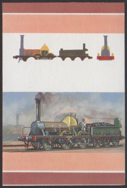 Vaitupu 1st Series 10c 1841 G.W.R. Leo Class HECLA 2-4-0 Locomotive Stamp All Colors Stage Color Proof