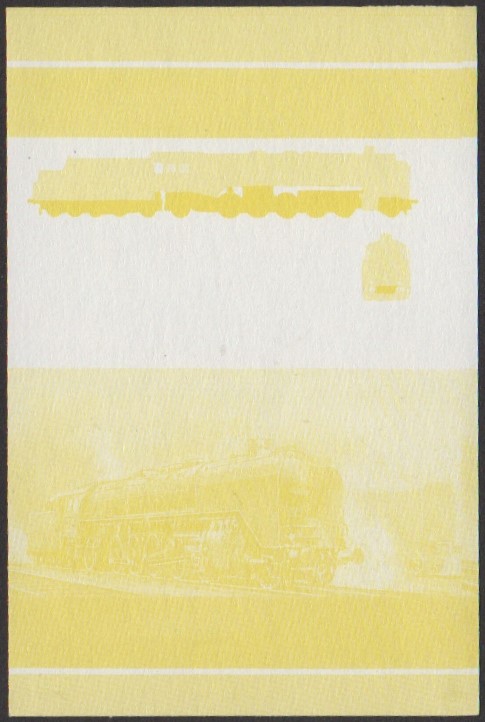 Vaitupu 1st Series 60c 1936 D.R. Class 45 2-10-2 Locomotive Stamp Yellow Stage Color Proof