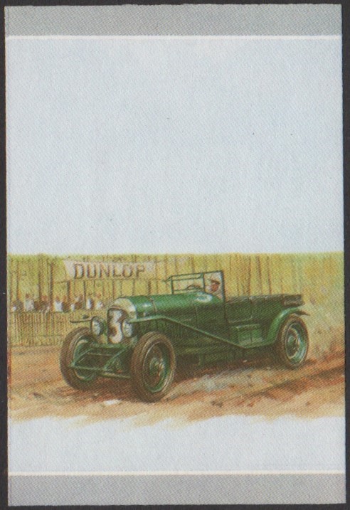 Vaitupu 2nd Series $1.00 1927 Bentley 3-Litre Automobile Stamp All Colors Stage Color Proof