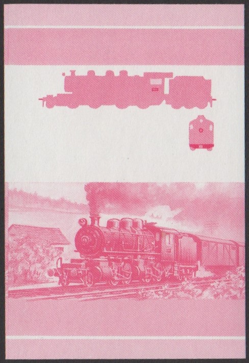 Vaitupu 2nd Series $1.00 1911 J.N.R. Class 9020 Mallet 2-4-4-0 Locomotive Stamp Red Stage Color Proof