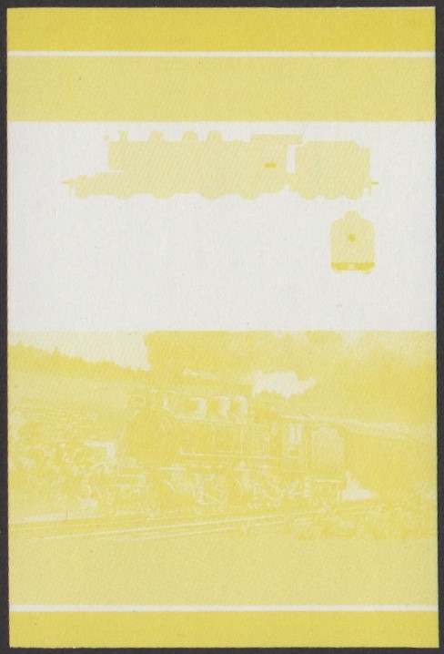 Vaitupu 2nd Series $1.00 1911 J.N.R. Class 9020 Mallet 2-4-4-0 Locomotive Stamp Yellow Stage Color Proof