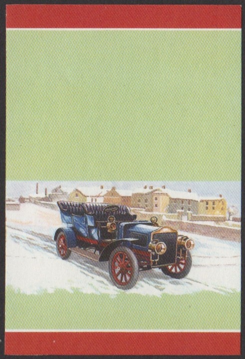 Vaitupu 3rd Series 15c 1905 White Model E Steam Car Automobile Stamp All Colors Stage Color Proof