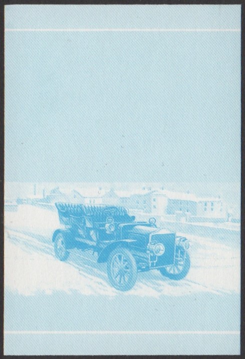 Vaitupu 3rd Series 15c 1905 White Model E Steam Car Automobile Stamp Blue Stage Color Proof