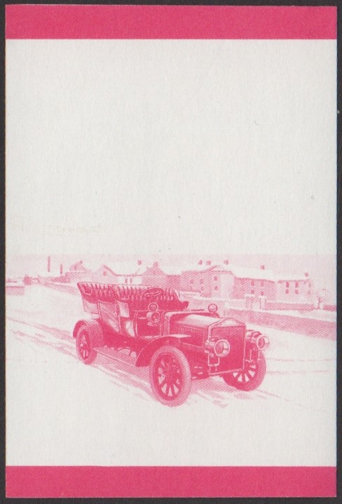 Vaitupu 3rd Series 15c 1905 White Model E Steam Car Automobile Stamp Red Stage Color Proof