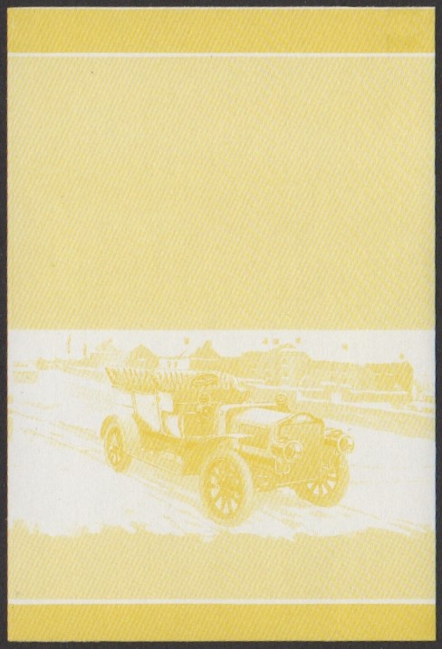 Vaitupu 3rd Series 15c 1905 White Model E Steam Car Automobile Stamp Yellow Stage Color Proof