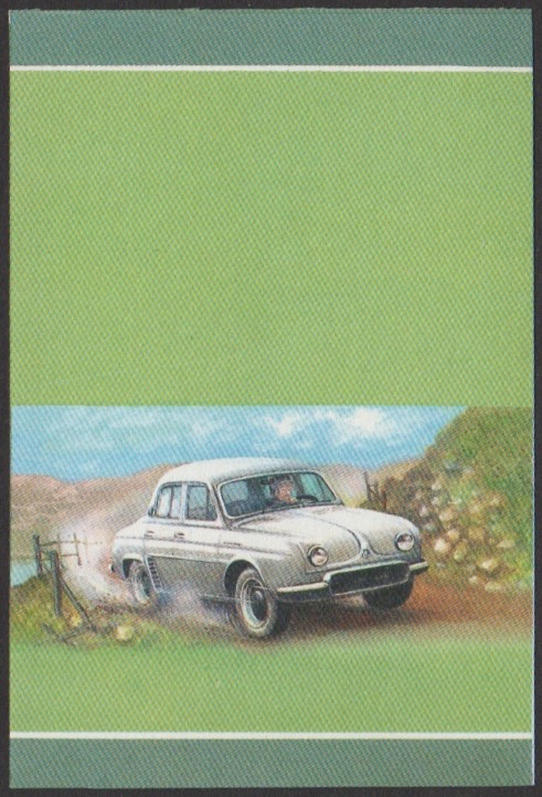 Vaitupu 3rd Series 40c 1957 Renault Dauphine-Gordini Automobile Stamp All Colors Stage Color Proof