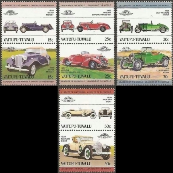 1984 Viatupu Leaders of the World, Automobiles (1st series) Stamps