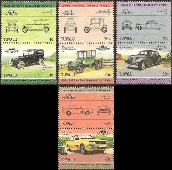 1985 Tuvalu Leaders of the World, Automobiles (2nd series) Stamps