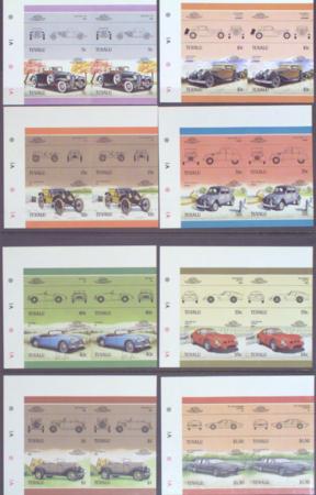 1985 Tuvalu Leaders of the World, Automobiles (3rd series) Imperforate Stamps