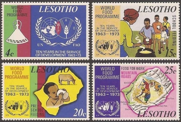 1973 10th Anniversary of the World Food Program Stamps