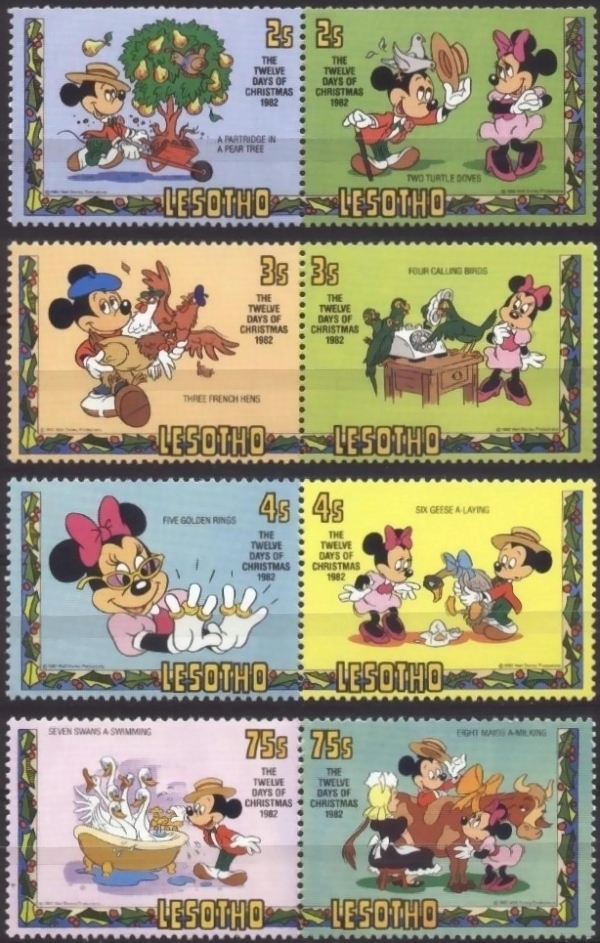 1982 Christmas, Disney Stamps