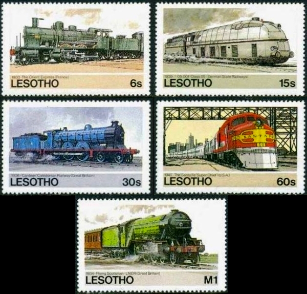 1984 Railways of the World Stamps