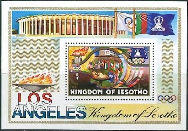1984 Summer Olympics, Los Angeles Souvenir Sheet