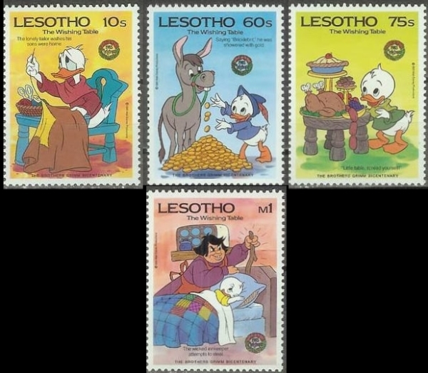 1985 Disney Birth Bicentenary of the Grimm Brothers Stamps