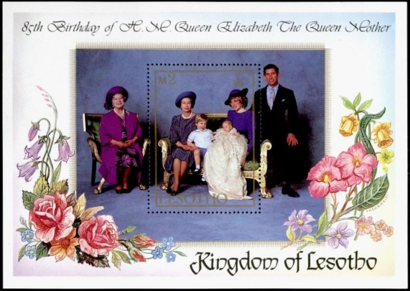 1985 Life and Times of Queen Mother Souvenir Sheet