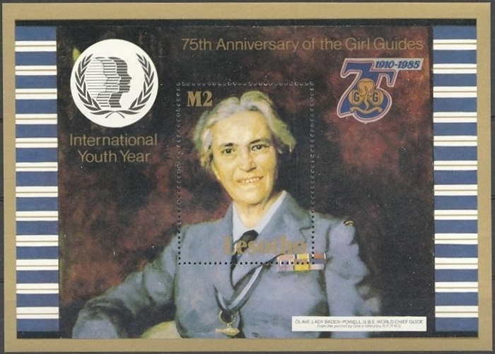 1985 International Youth Year and Girl Guide Movement Souvenir Sheet