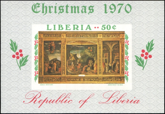 Liberia 1970 Christmas Souvenir Sheet
