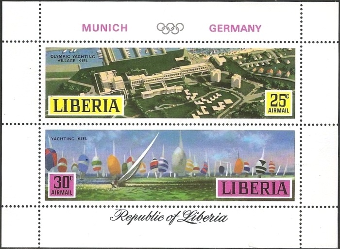 Liberia 1971 Pre-Olympic Games, Munich Souvenir Sheet